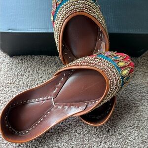 Embroidered handmade Women's Flats - Multicolor